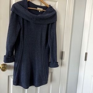 Anthropologie Angel of the North size Large Navy sweater